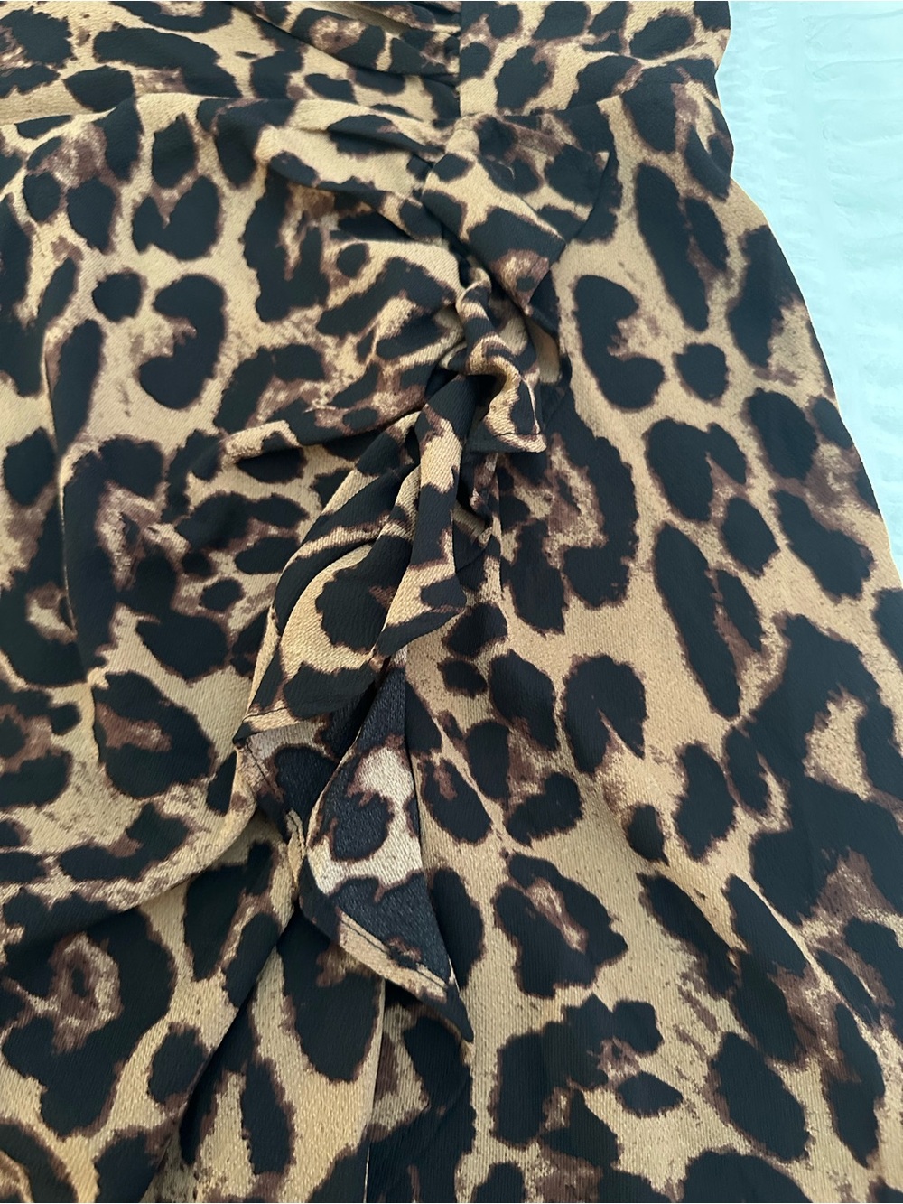SHEIN Leopard Print Midi Dress - Black and Brown Large - Picture 4 of 7